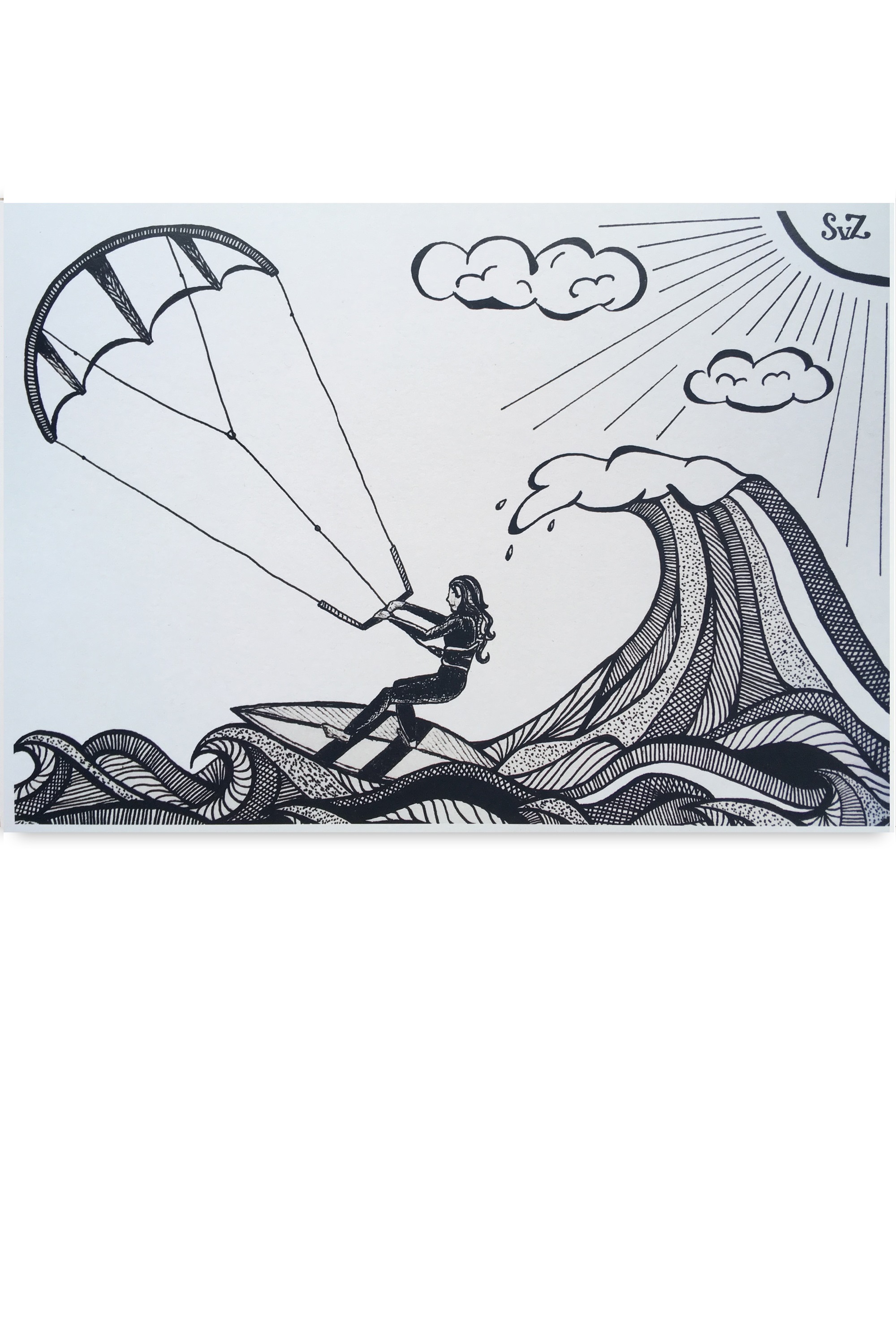 Kiten, kitesurfen, kiter, kitesurf, Waterkunst, artwork